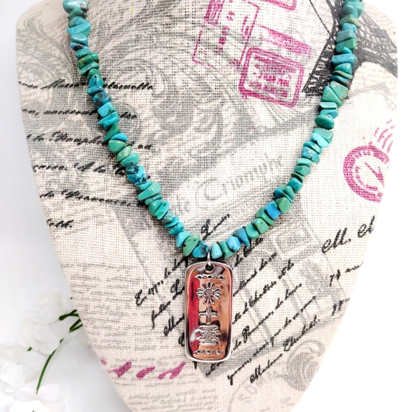 Carolyn Pollack Jewelry - Carolyn Pollack Sterling Silver Turquoise Inspirational Pendant Necklace